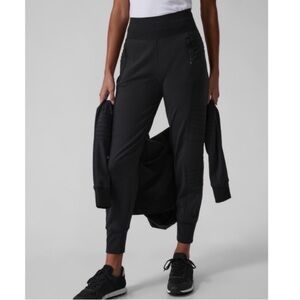 Athleta Venice Black Moto Pull On Jogger Pants